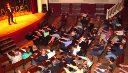 Comedy Stage Hypnosis School Event show raising money successfully for non profit an school fundraising events.